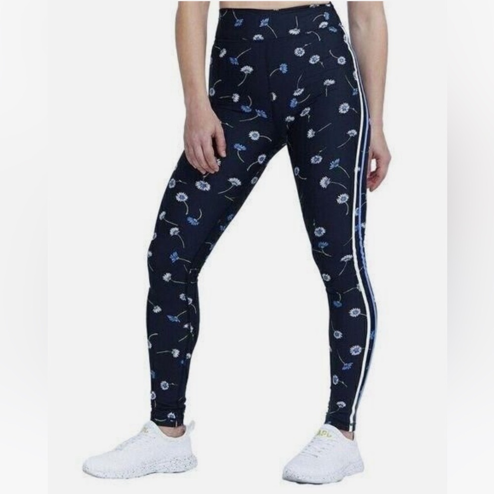 The Upside Floral Print Daisy Leggings with Side Stripes size small
